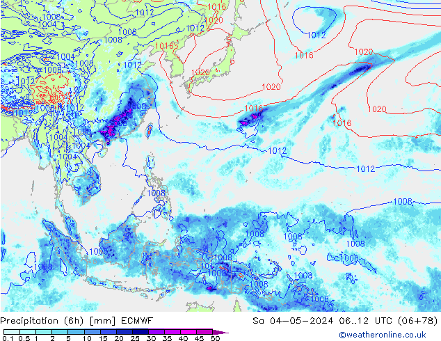 Z500/Rain (+SLP)/Z850 ECMWF Sa 04.05.2024 12 UTC