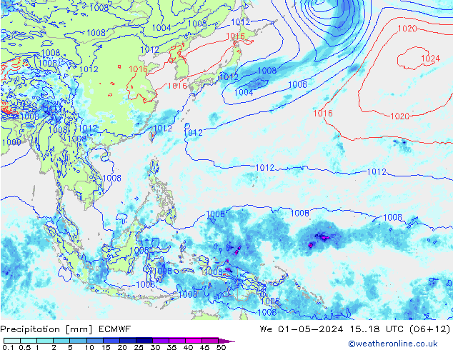 Précipitation ECMWF mer 01.05.2024 18 UTC