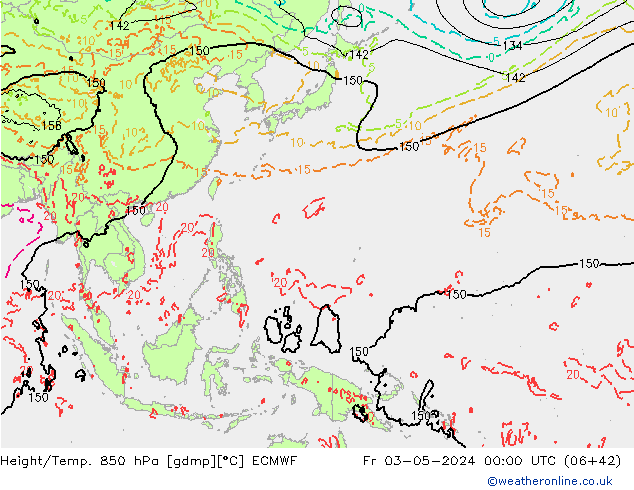 Z500/Rain (+SLP)/Z850 ECMWF Sex 03.05.2024 00 UTC