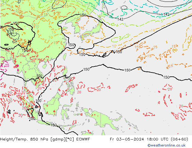 Z500/Rain (+SLP)/Z850 ECMWF Fr 03.05.2024 18 UTC