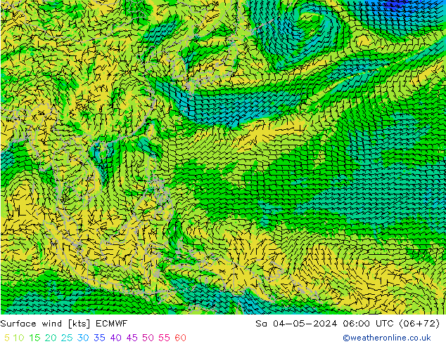 Viento 10 m ECMWF sáb 04.05.2024 06 UTC