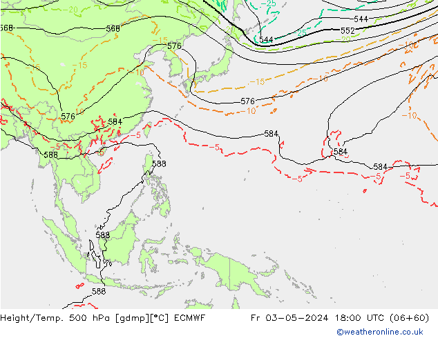 Z500/Rain (+SLP)/Z850 ECMWF pt. 03.05.2024 18 UTC