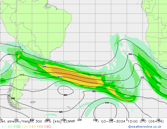 Corriente en chorro ECMWF vie 03.05.2024 12 UTC