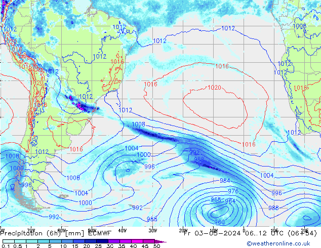 Z500/Rain (+SLP)/Z850 ECMWF Fr 03.05.2024 12 UTC