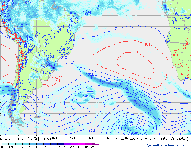 Précipitation ECMWF ven 03.05.2024 18 UTC