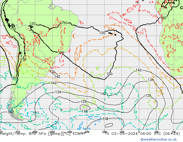 Z500/Rain (+SLP)/Z850 ECMWF чт 02.05.2024 06 UTC