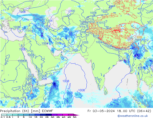 Z500/Regen(+SLP)/Z850 ECMWF vr 03.05.2024 00 UTC