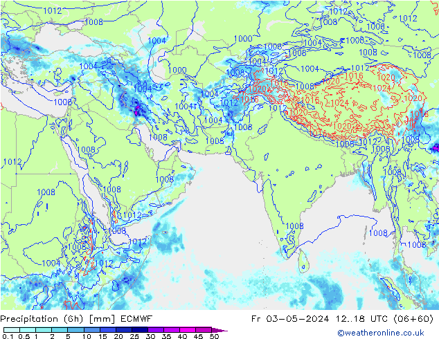 Z500/Rain (+SLP)/Z850 ECMWF ven 03.05.2024 18 UTC