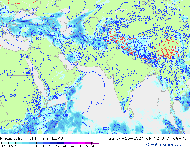 Z500/Rain (+SLP)/Z850 ECMWF Sa 04.05.2024 12 UTC