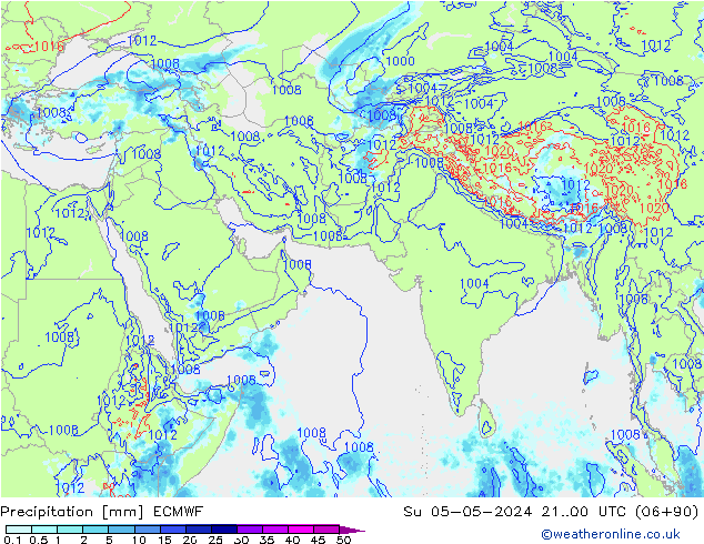 Precipitation ECMWF Su 05.05.2024 00 UTC