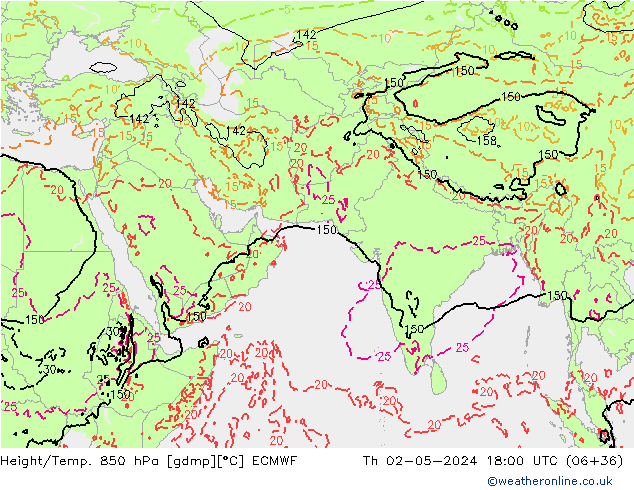 Z500/Rain (+SLP)/Z850 ECMWF Th 02.05.2024 18 UTC