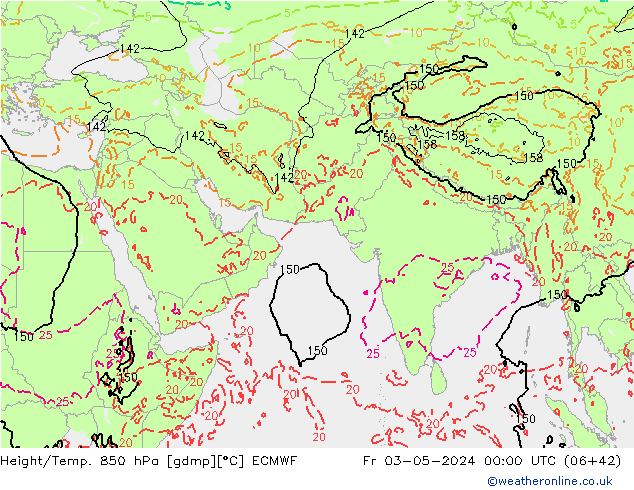 Z500/Regen(+SLP)/Z850 ECMWF vr 03.05.2024 00 UTC