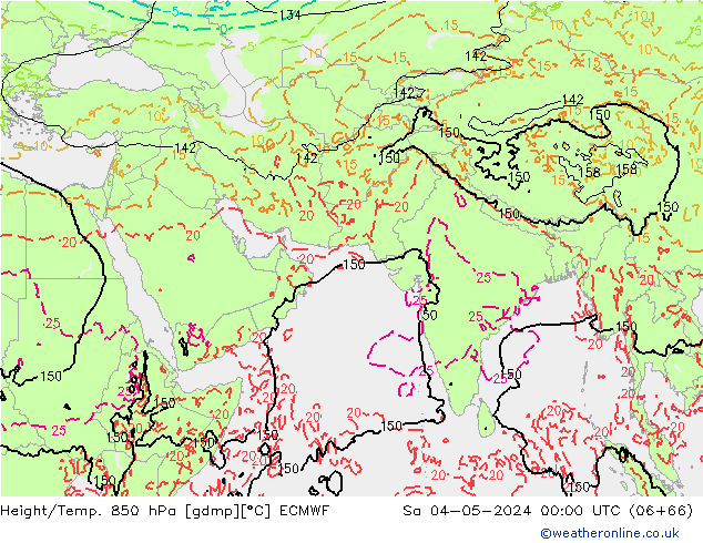 Z500/Rain (+SLP)/Z850 ECMWF sab 04.05.2024 00 UTC