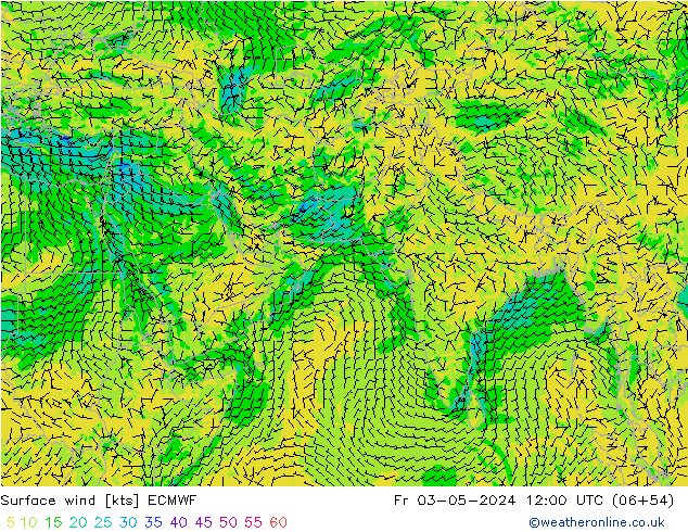 Surface wind ECMWF Fr 03.05.2024 12 UTC