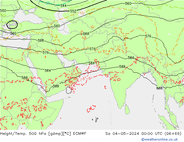 Z500/Rain (+SLP)/Z850 ECMWF sab 04.05.2024 00 UTC