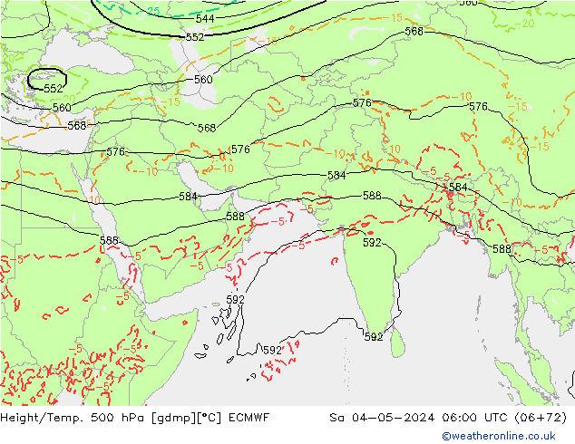 Z500/Rain (+SLP)/Z850 ECMWF Sa 04.05.2024 06 UTC