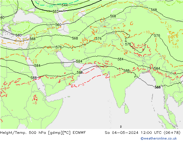 Z500/Rain (+SLP)/Z850 ECMWF sáb 04.05.2024 12 UTC