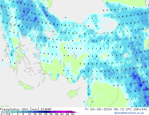 Z500/Rain (+SLP)/Z850 ECMWF Fr 03.05.2024 12 UTC