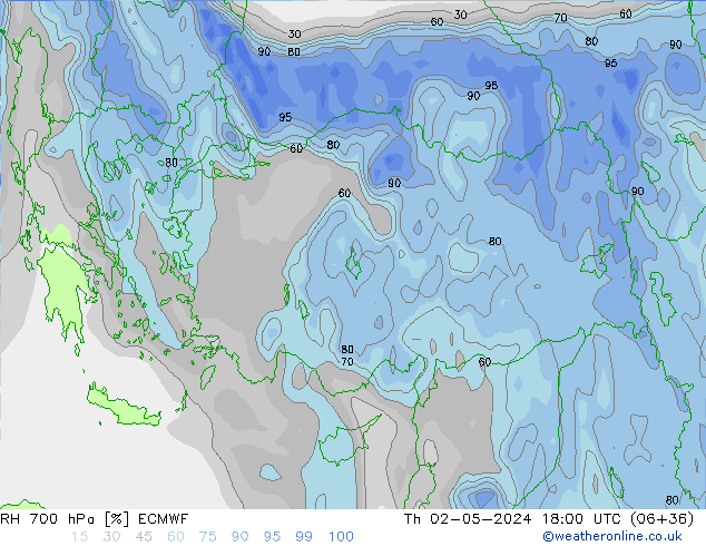 RV 700 hPa ECMWF do 02.05.2024 18 UTC