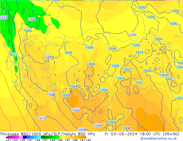 Thck 850-1000 hPa ECMWF Fr 03.05.2024 18 UTC