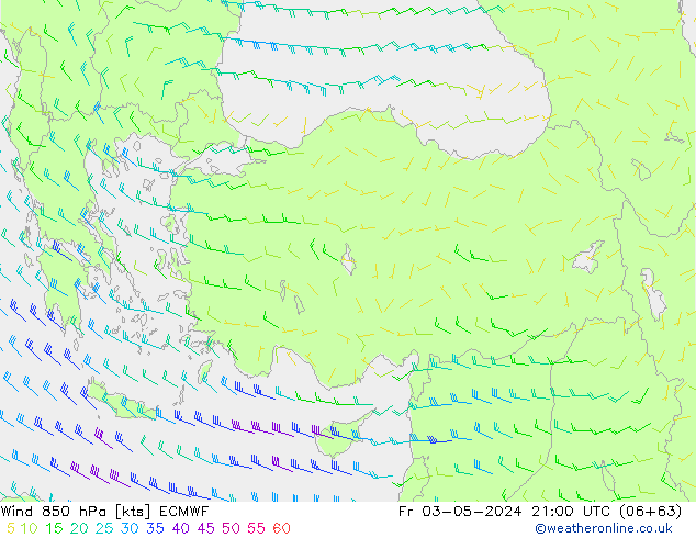  850 hPa ECMWF  03.05.2024 21 UTC