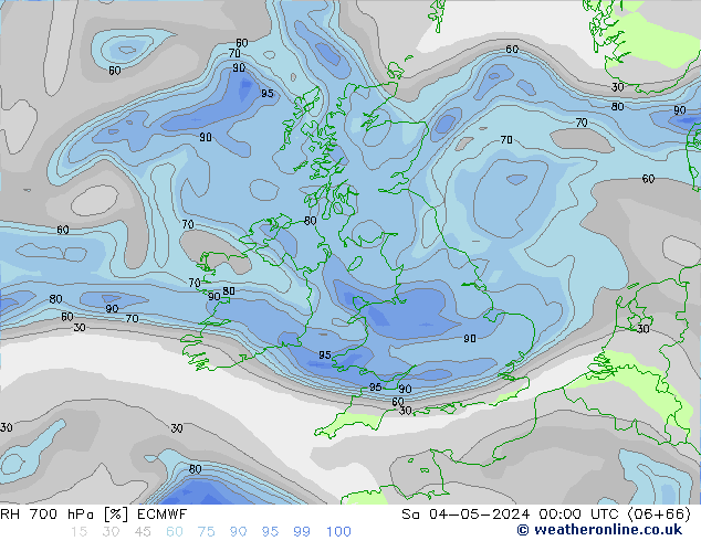 RH 700 hPa ECMWF Sa 04.05.2024 00 UTC