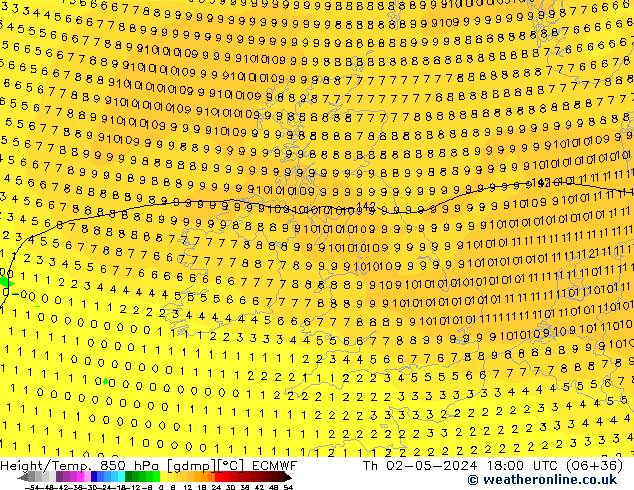 Z500/Rain (+SLP)/Z850 ECMWF jeu 02.05.2024 18 UTC