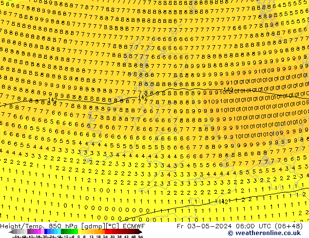 Z500/Regen(+SLP)/Z850 ECMWF vr 03.05.2024 06 UTC