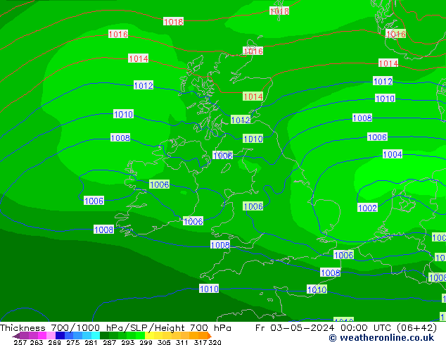 Thck 700-1000 hPa ECMWF Fr 03.05.2024 00 UTC