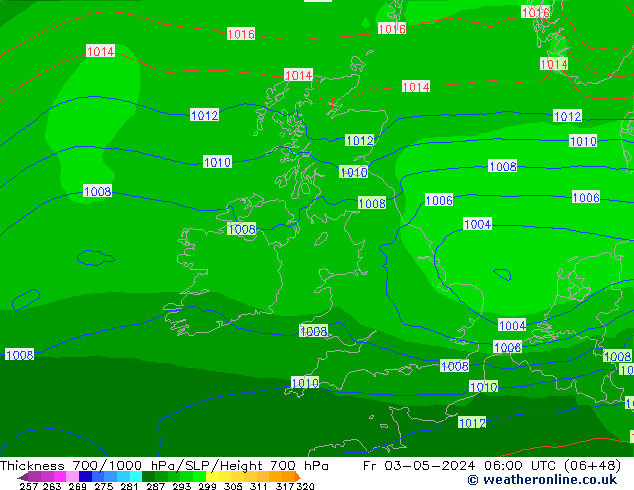 Thck 700-1000 hPa ECMWF Fr 03.05.2024 06 UTC