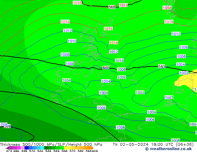 Thck 500-1000hPa ECMWF jeu 02.05.2024 18 UTC