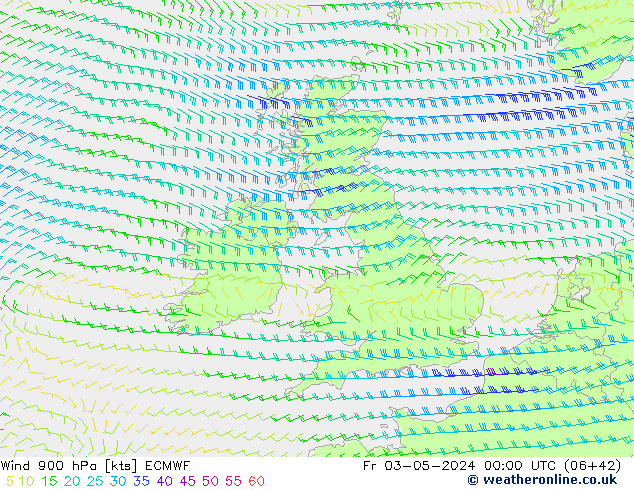  900 hPa ECMWF  03.05.2024 00 UTC