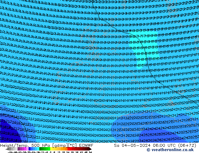 Z500/Rain (+SLP)/Z850 ECMWF Sáb 04.05.2024 06 UTC