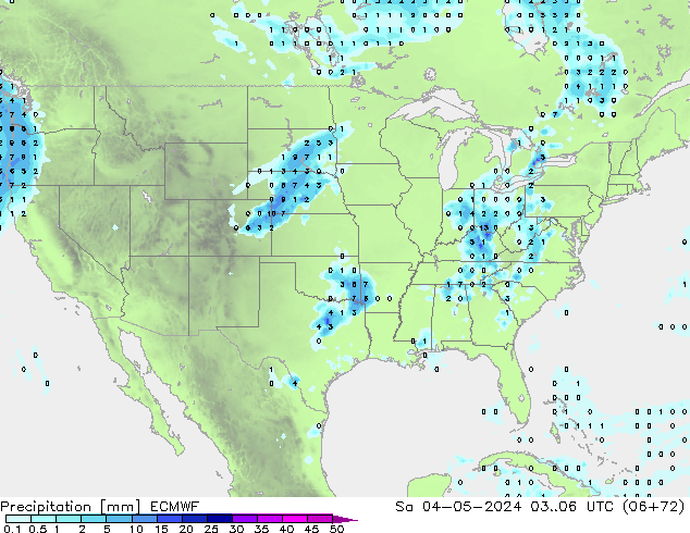 Precipitation ECMWF Sa 04.05.2024 06 UTC