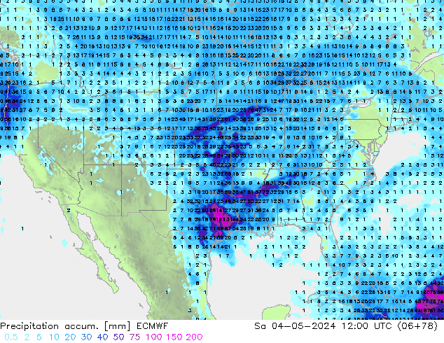 Précipitation accum. ECMWF sam 04.05.2024 12 UTC