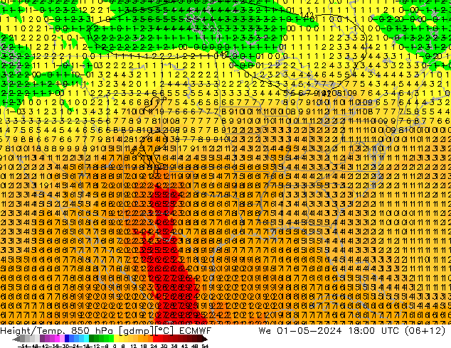 Z500/Rain (+SLP)/Z850 ECMWF  01.05.2024 18 UTC