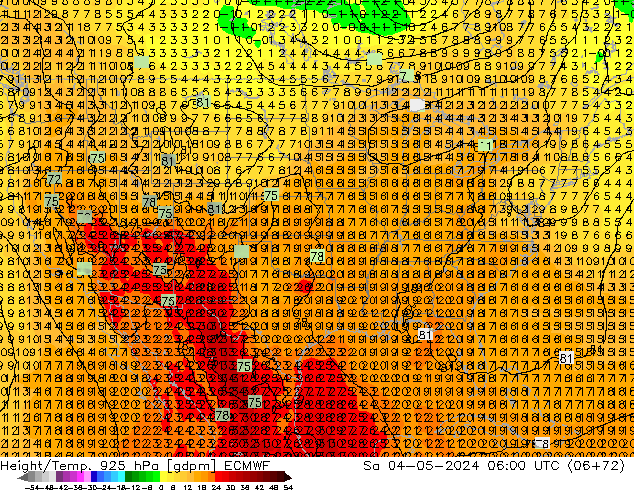 Height/Temp. 925 hPa ECMWF  04.05.2024 06 UTC