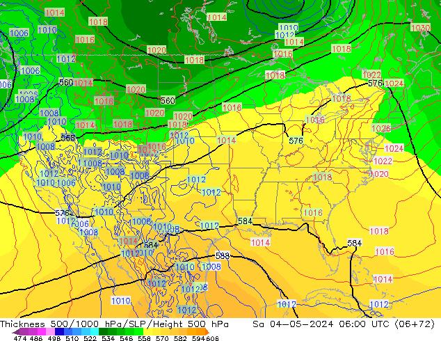 Thck 500-1000hPa ECMWF sam 04.05.2024 06 UTC