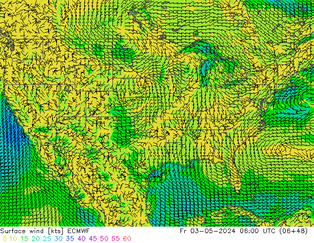 Surface wind ECMWF Fr 03.05.2024 06 UTC