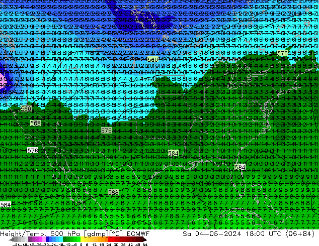 Z500/Rain (+SLP)/Z850 ECMWF  04.05.2024 18 UTC