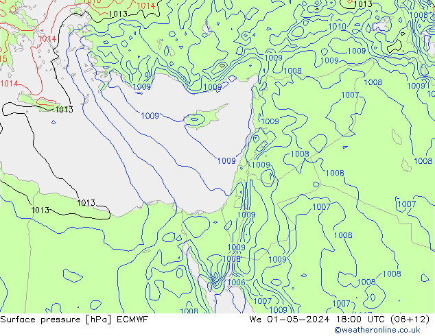 ciśnienie ECMWF śro. 01.05.2024 18 UTC