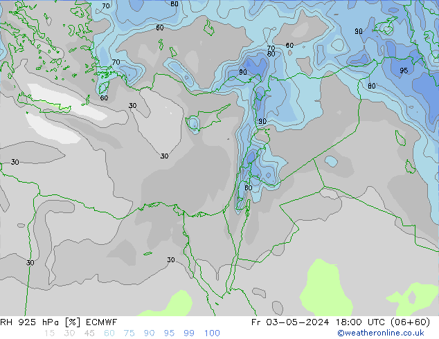 RH 925 hPa ECMWF Sex 03.05.2024 18 UTC