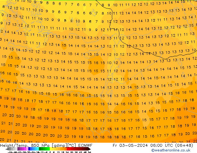 Z500/Rain (+SLP)/Z850 ECMWF  03.05.2024 06 UTC