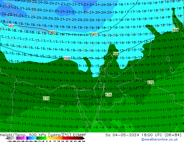 Z500/Rain (+SLP)/Z850 ECMWF Sa 04.05.2024 18 UTC