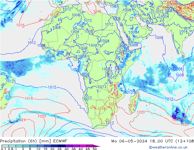 Z500/Rain (+SLP)/Z850 ECMWF  06.05.2024 00 UTC