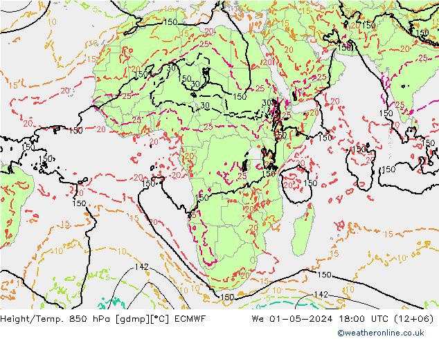 Z500/Rain (+SLP)/Z850 ECMWF St 01.05.2024 18 UTC