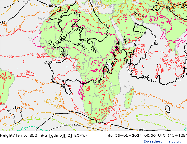 Z500/Rain (+SLP)/Z850 ECMWF  06.05.2024 00 UTC