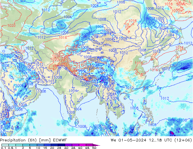 Z500/Rain (+SLP)/Z850 ECMWF Qua 01.05.2024 18 UTC