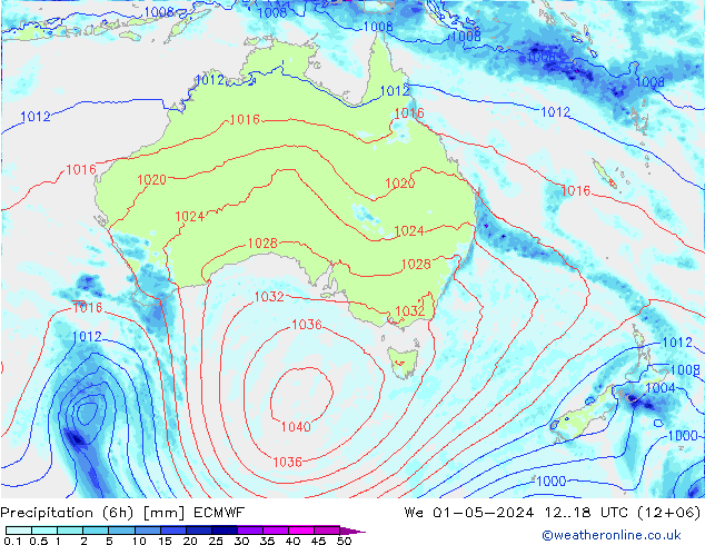 Z500/Rain (+SLP)/Z850 ECMWF Qua 01.05.2024 18 UTC