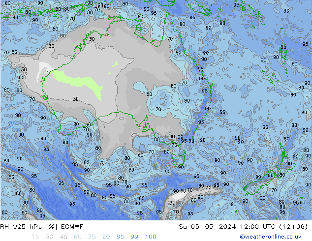 RH 925 hPa ECMWF Su 05.05.2024 12 UTC